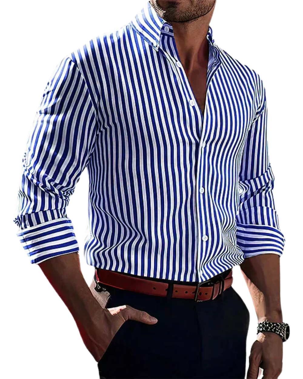 Chemise élégante à rayures
